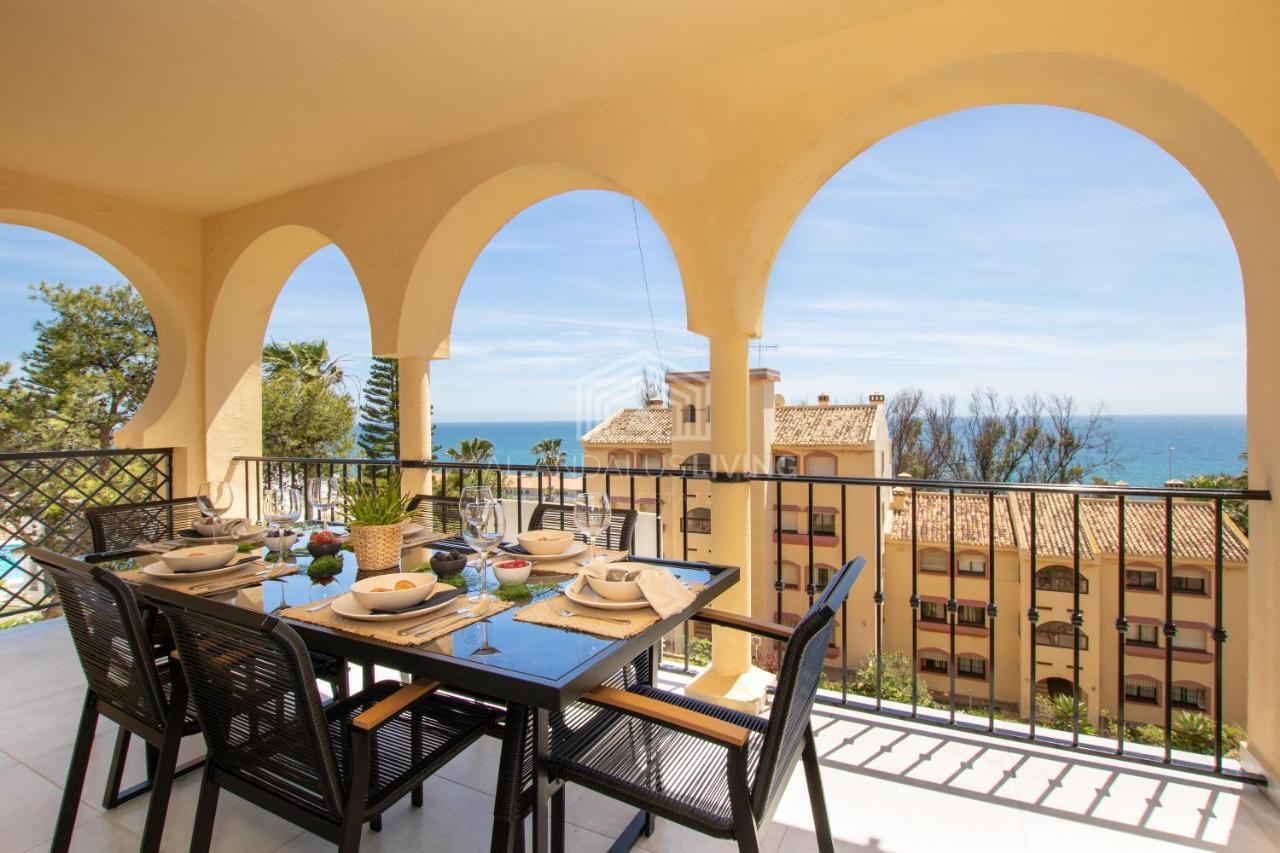 Panoramic Sea Views And Direct Access To The Beach From The Community In Torrenueva Lägenhet Málaga Exteriör bild